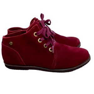 BEARPAW Ankle Boots Women's Size 7 Chukka Style Burgundy Like New
